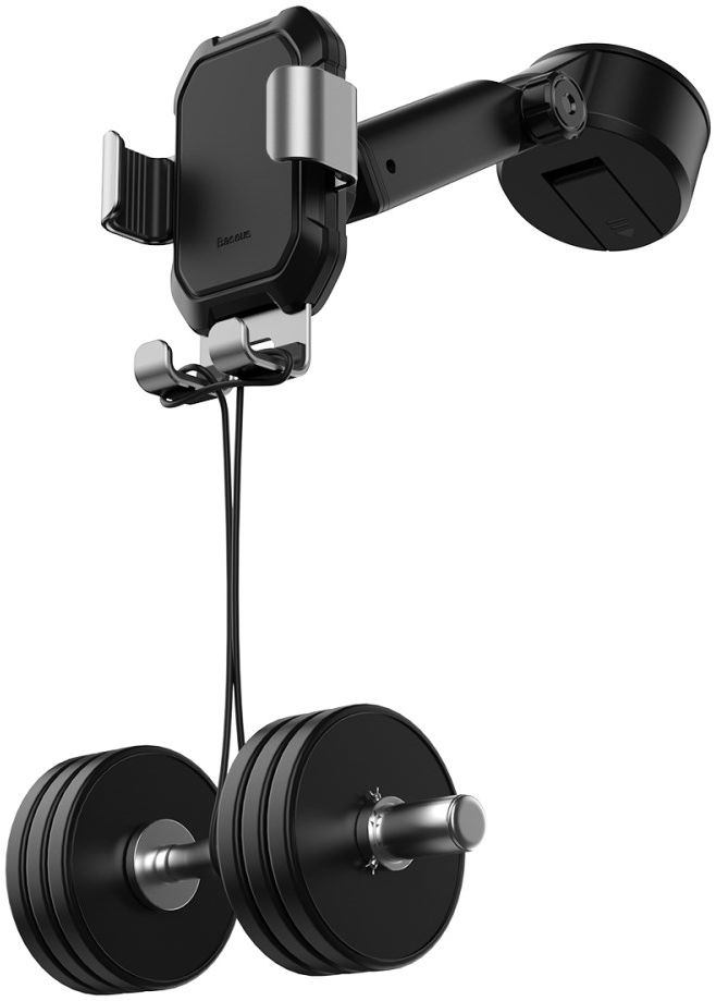 Baseus Tank Gravity Raam/Dashboard Telefoonhouder met Zuignap Zilver afbeelding 15