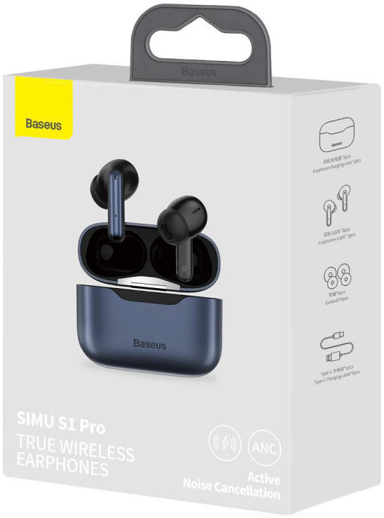 Baseus S1 Wireless Bluetooth Earphones Met Noise Cancelling Grijs afbeelding 10