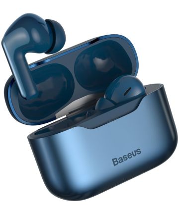 Baseus S1 Wireless Bluetooth Earphones Met Noise Cancelling Blauw Headsets