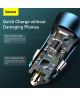 Baseus Fast Charge Autolader 40W PD + Lightning Kabel 1M Grijs