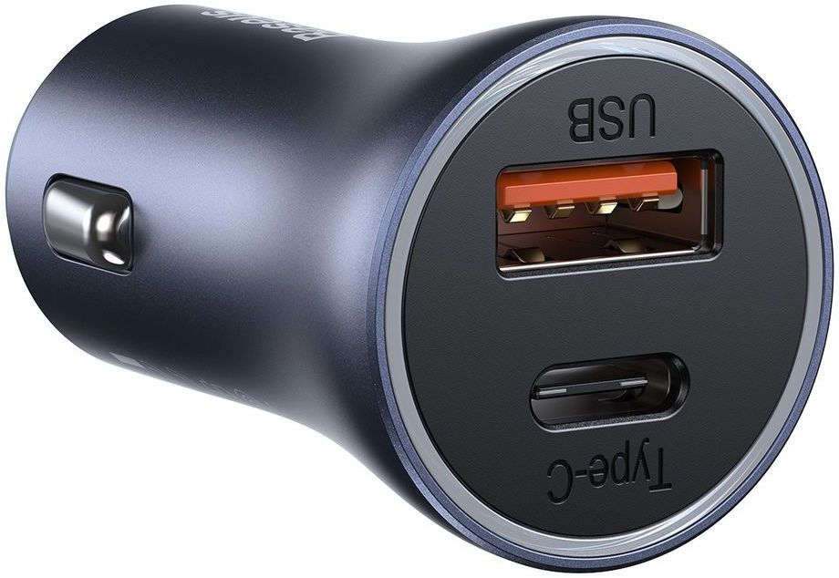 Baseus Fast Charge Autolader 40W PD + Lightning Kabel 1M Grijs afbeelding 2