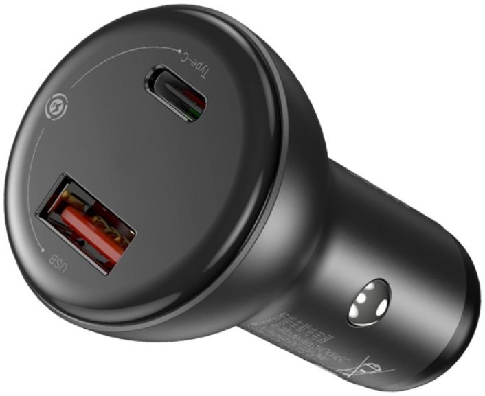 Baseus 45W Fast Charge Autolader + 60W USB-C Kabel 1M Zwart afbeelding 2