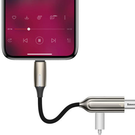 Baseus Lightning 2-in-1 audio converter en adapter afbeelding 2