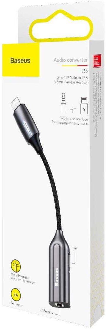 Baseus Apple Lightning Splitter naar Lightning en Audio 3.5mm Jack afbeelding 9