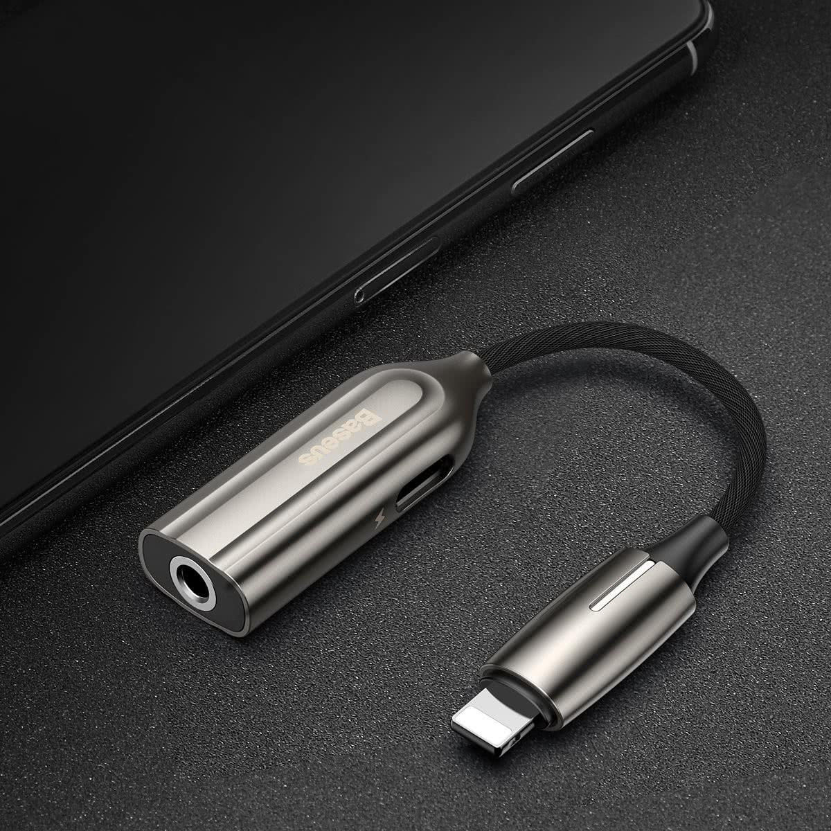 Baseus Apple Lightning Splitter naar Lightning en Audio 3.5mm Jack afbeelding 5