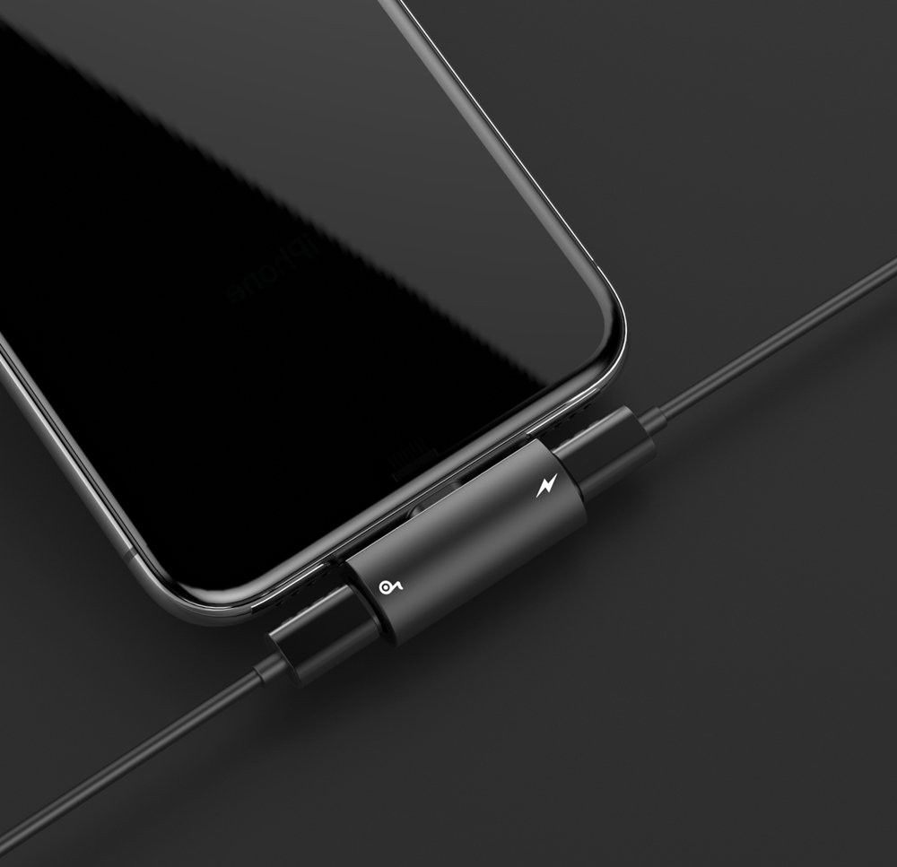 Baseus Splitter Apple Lightning naar 2x Apple Lightning Zwart afbeelding 2