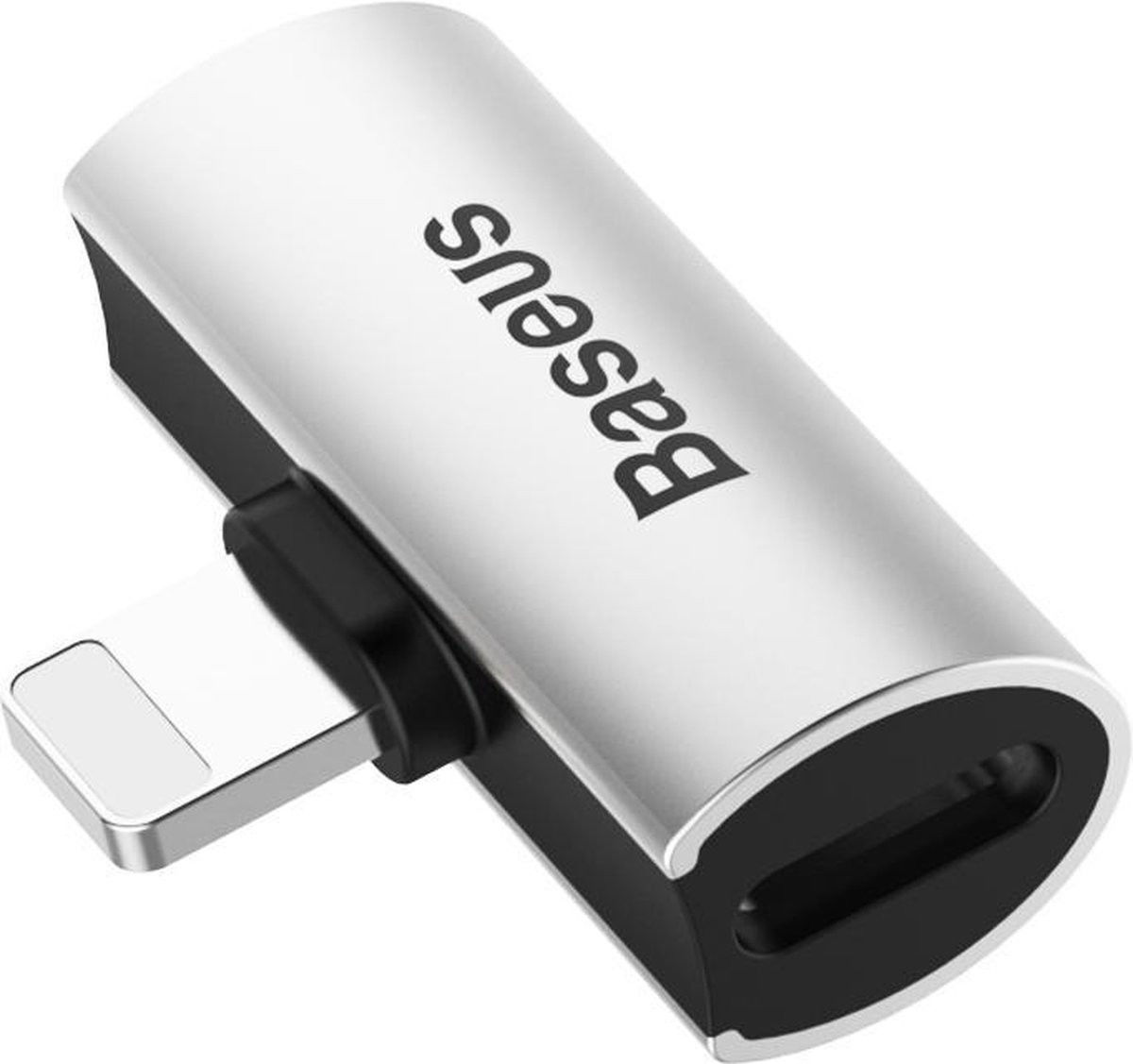 Baseus Splitter Lightning naar 2x Lightning Zilver afbeelding 1