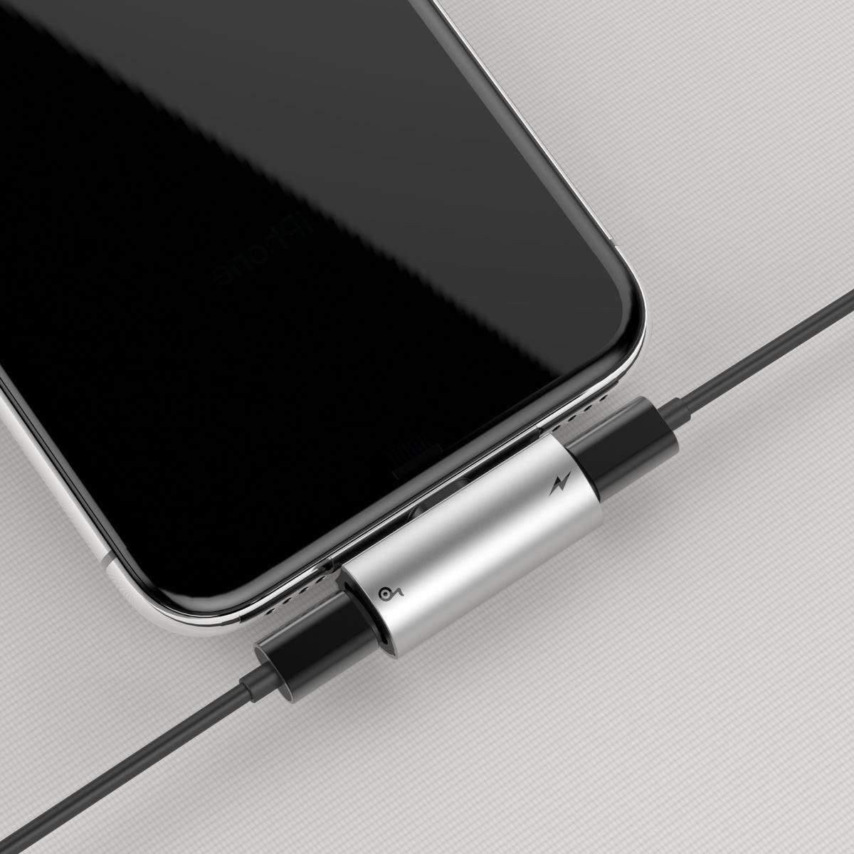 Baseus Splitter Lightning naar 2x Lightning Zilver afbeelding 2