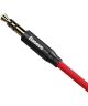 Baseus Yiven M30 3.5 mm Jack Verlengkabel 1M Rood / Zwart