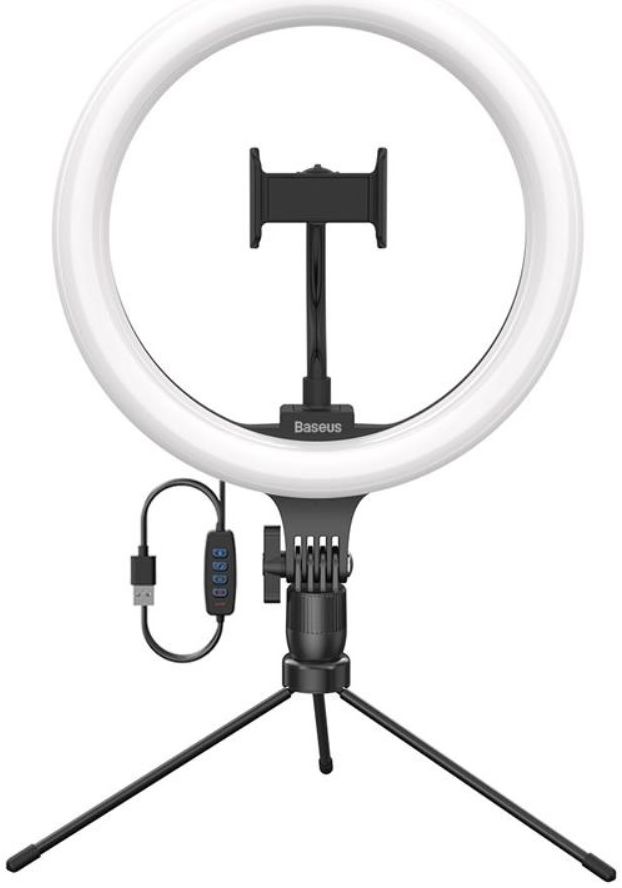 Baseus LED Ring Licht Tripod Statief en Houder voor Smartphone afbeelding 1