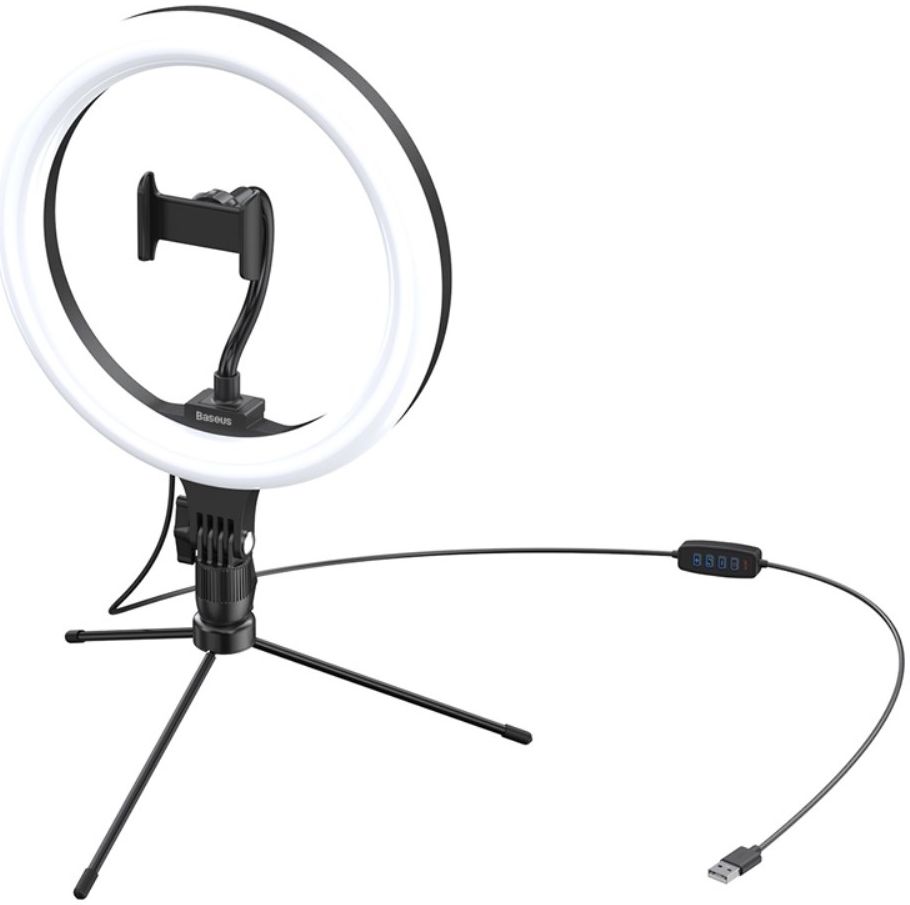 Baseus LED Ring Licht Tripod Statief en Houder voor Smartphone afbeelding 11
