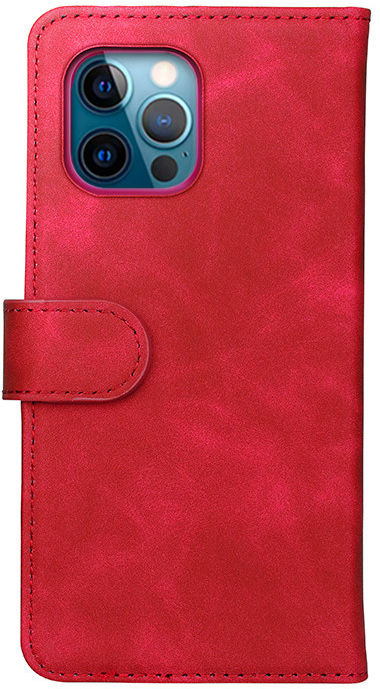 Rosso Element Apple iPhone 12 / 12 Pro Hoesje Book Cover Rood afbeelding 2