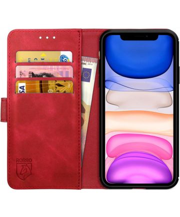 Rosso Element Apple iPhone 11 Hoesje Book Cover Rood Hoesjes