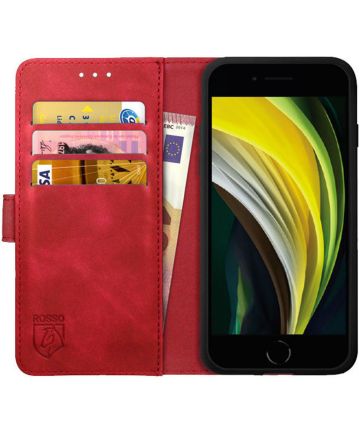Rosso Element Apple iPhone SE (2020/2022) Hoesje Book Cover Rood Hoesjes