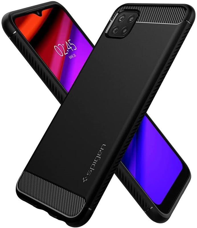 Spigen Rugged Armor Samsung Galaxy A22 5G Hoesje Back Cover Zwart afbeelding 10