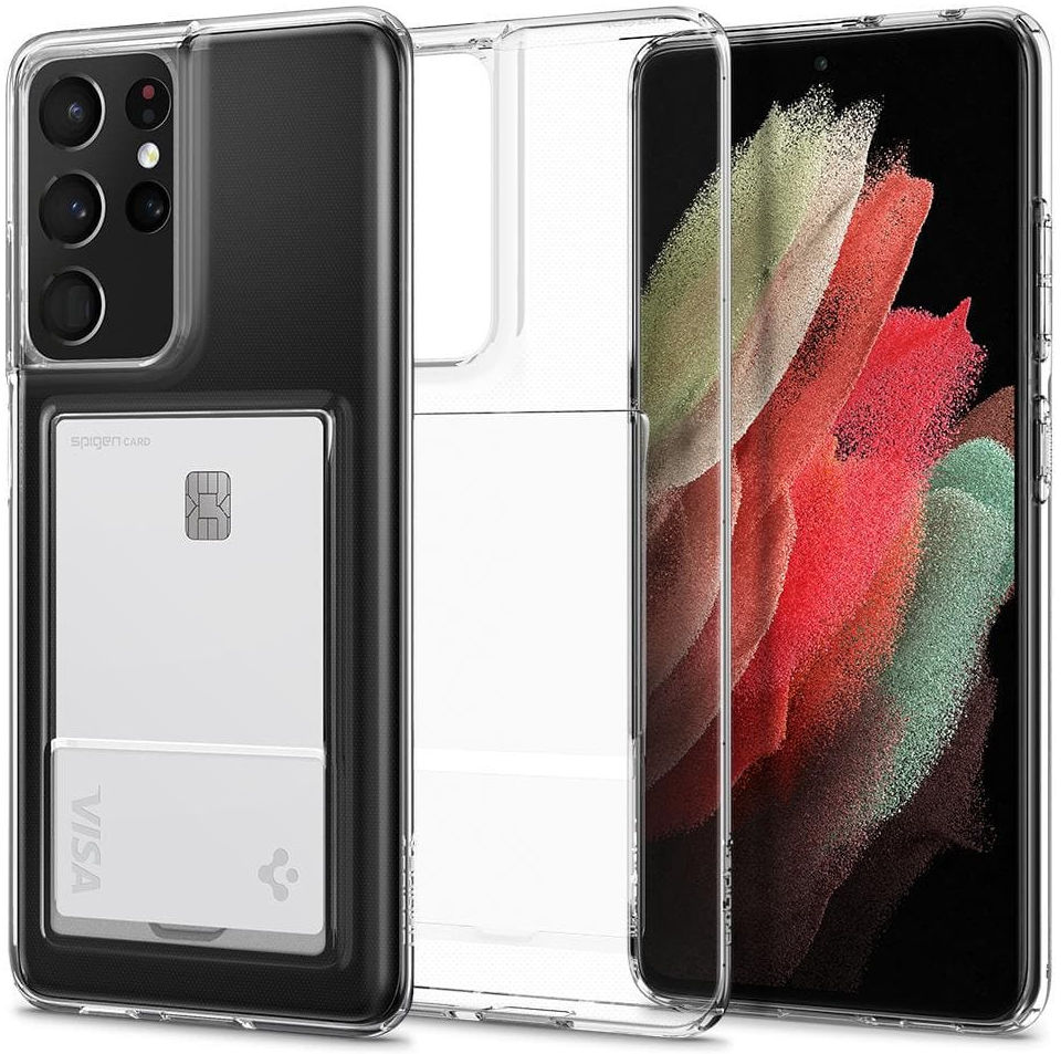 Spigen Crystal Slot Samsung Galaxy S21 FE Hoesje Backcover Transparant afbeelding 1