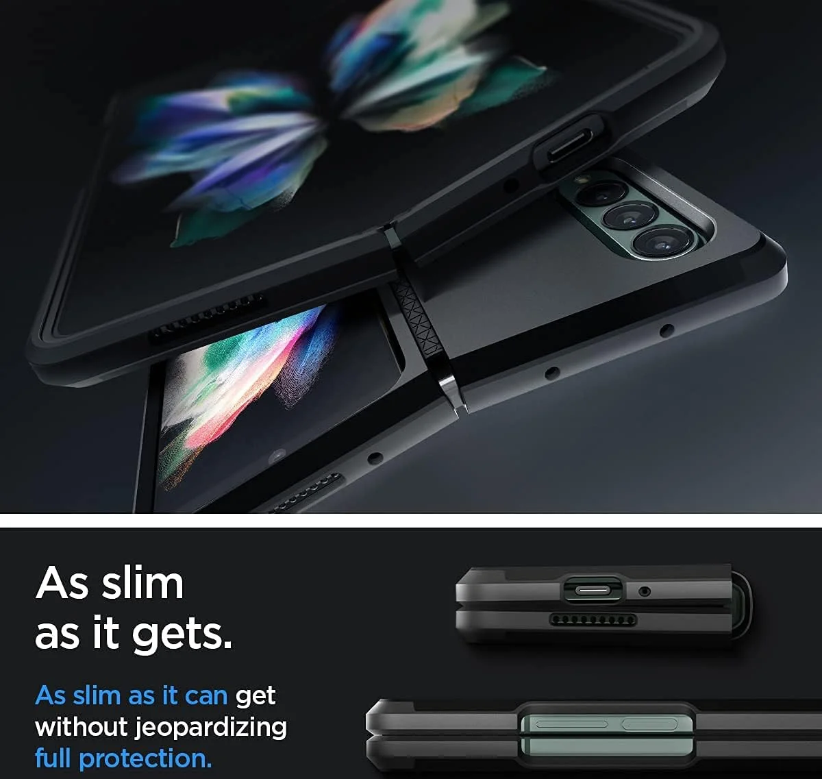 Spigen Tough Armor Samsung Galaxy Z Fold 3 Hoesje Zwart afbeelding 7