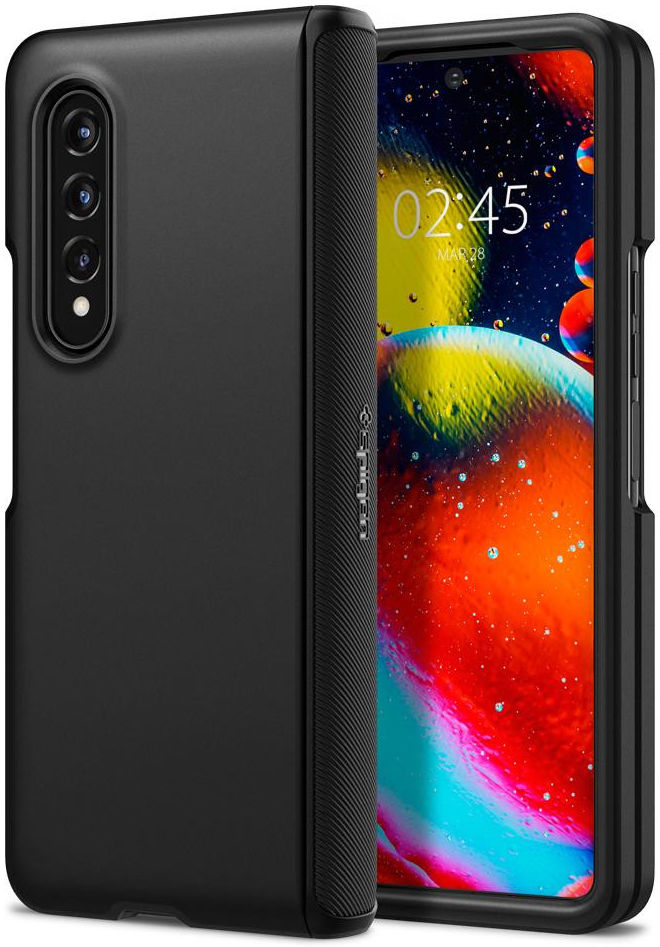 Spigen Slim Armor Pro Samsung Galaxy Z Fold 3 Hoesje Zwart afbeelding 3
