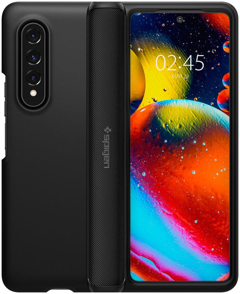 Spigen Slim Armor Pro Samsung Galaxy Z Fold 3 Hoesje Zwart afbeelding 4