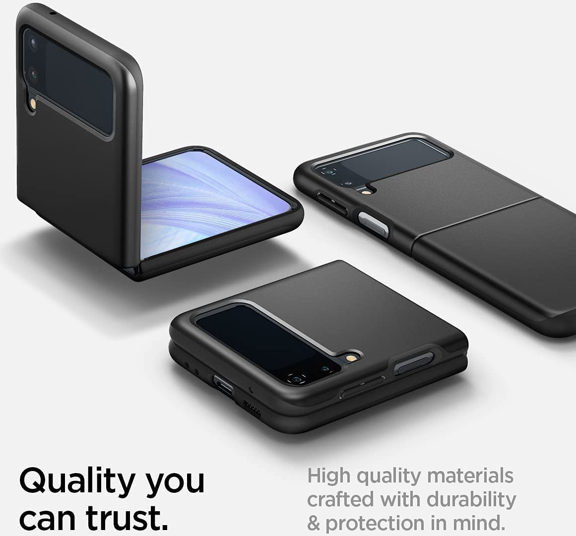 Spigen Thin Fit Samsung Galaxy Z Flip 3 Hoesje Zwart afbeelding 3