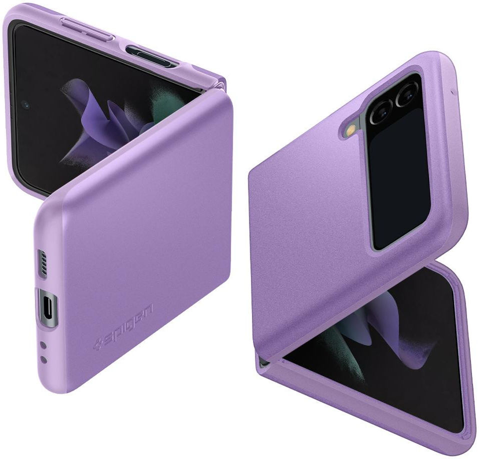 Spigen Thin Fit Samsung Galaxy Z Flip 3 Hoesje Paars afbeelding 2