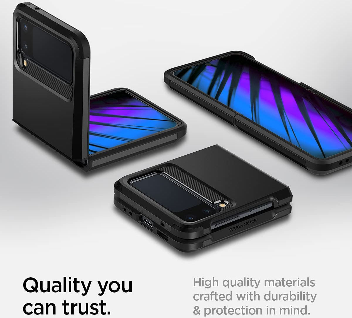 Spigen Tough Armor Samsung Galaxy Z Flip 3 Hoesje Zwart afbeelding 13
