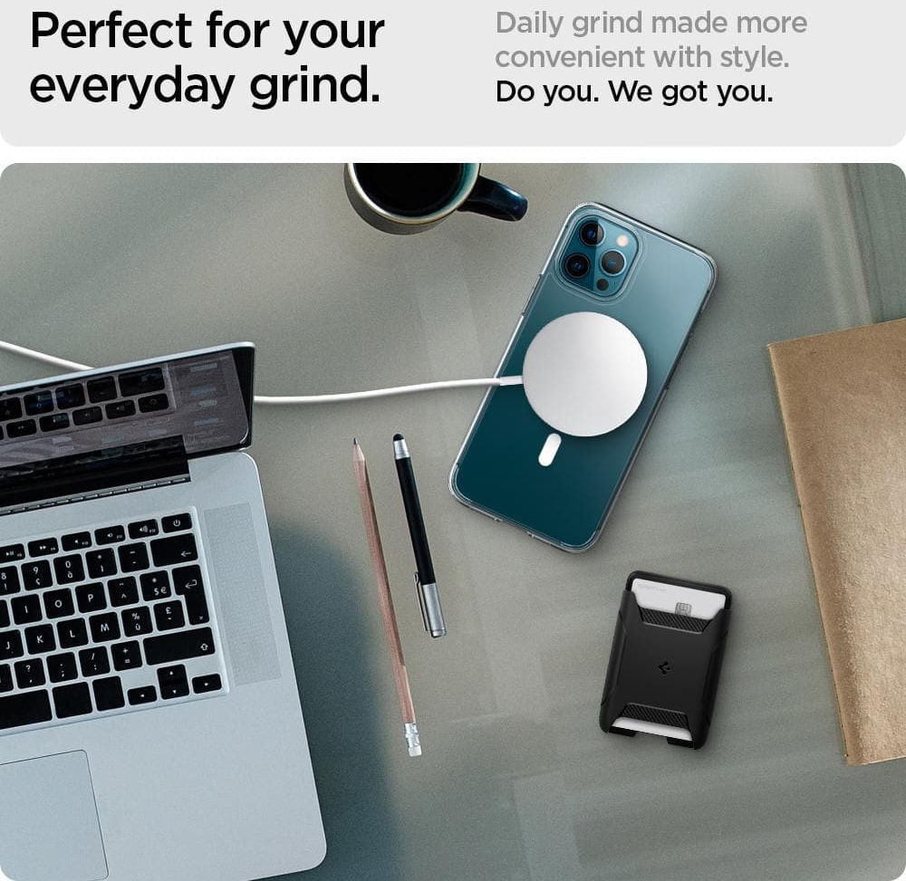 Spigen Rugged Armor MagSafe Kaarthouder voor iPhone met MagSafe afbeelding 8