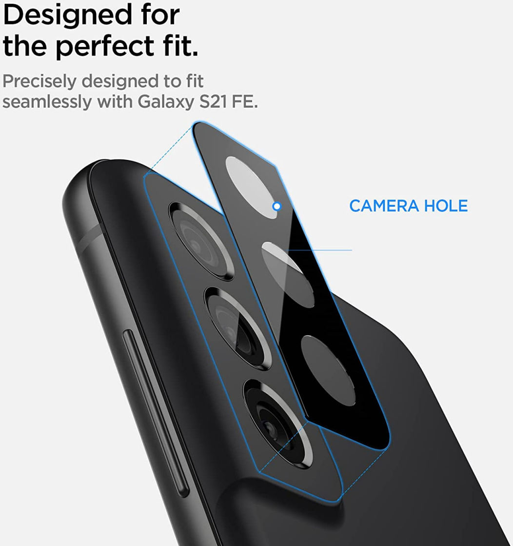 Spigen Optik Samsung Galaxy S21 FE Camera Lens Protector (2-Pack) afbeelding 5