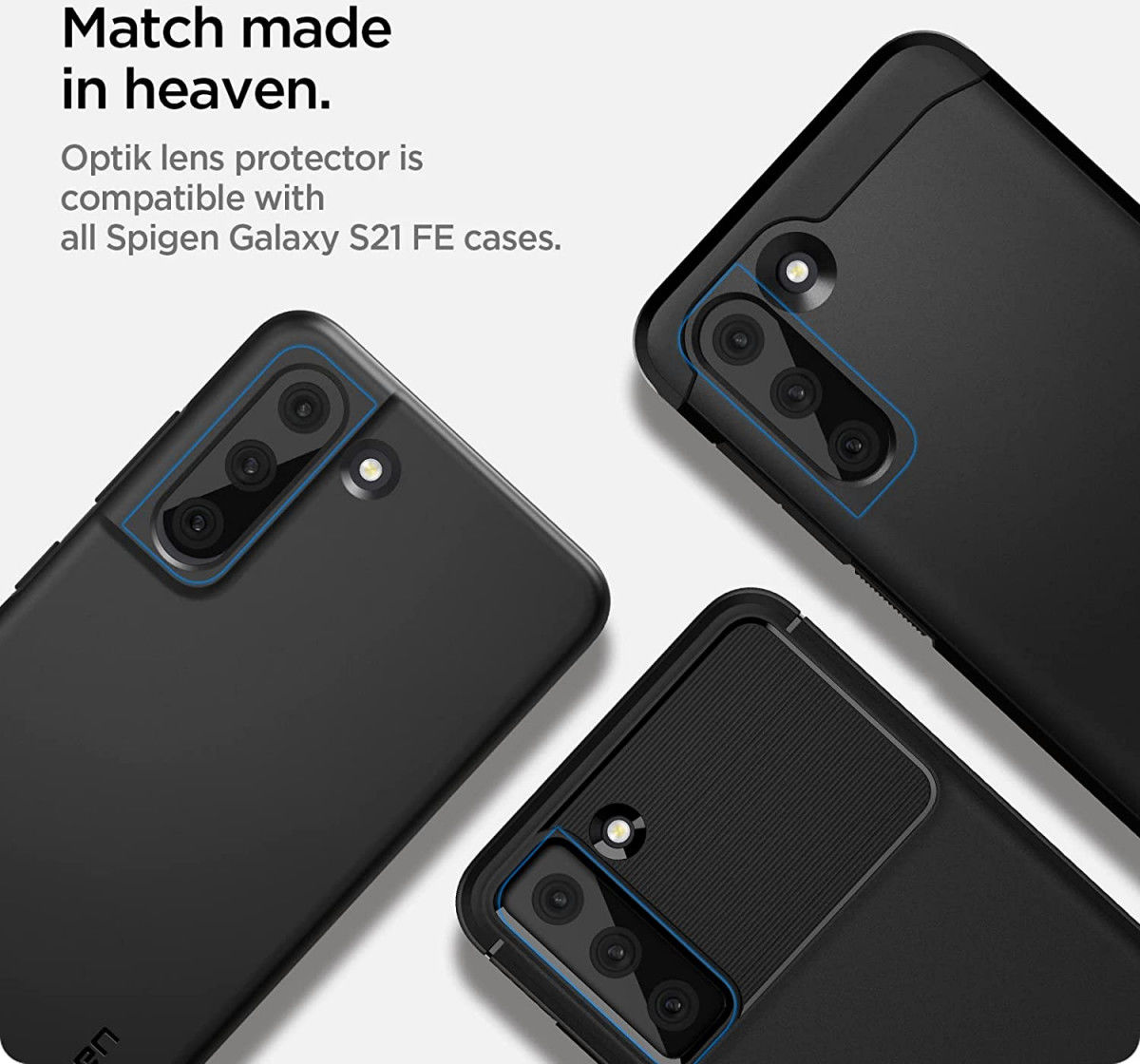 Spigen Optik Samsung Galaxy S21 FE Camera Lens Protector (2-Pack) afbeelding 7