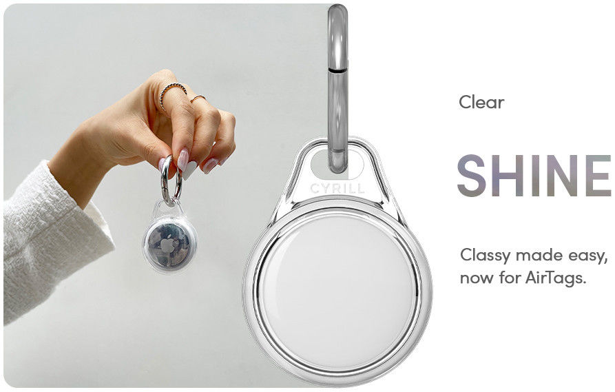 Spigen Cyrill Shine Hoes Apple AirTag Sleutelhanger Clear afbeelding 4