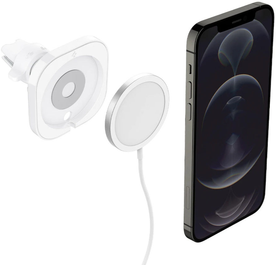 Spigen MagFit Ventilatierooster Houderstandaard Apple MagSafe Wit afbeelding 9