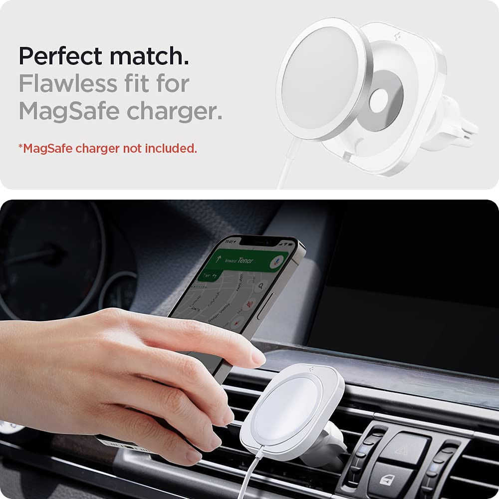 Spigen MagFit Ventilatierooster Houderstandaard Apple MagSafe Wit afbeelding 7