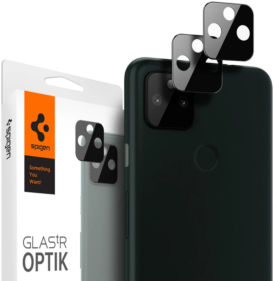 Spigen Optik Google Pixel 5a Camera Lens Protector (2-Pack) afbeelding 1