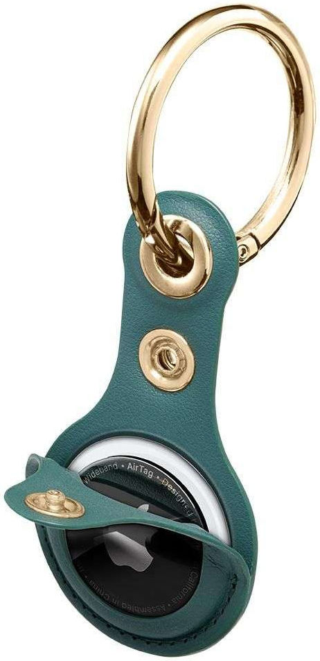 Spigen Valentinus Apple AirTag Sleutelhanger Kunstleer Hoesje Groen afbeelding 2