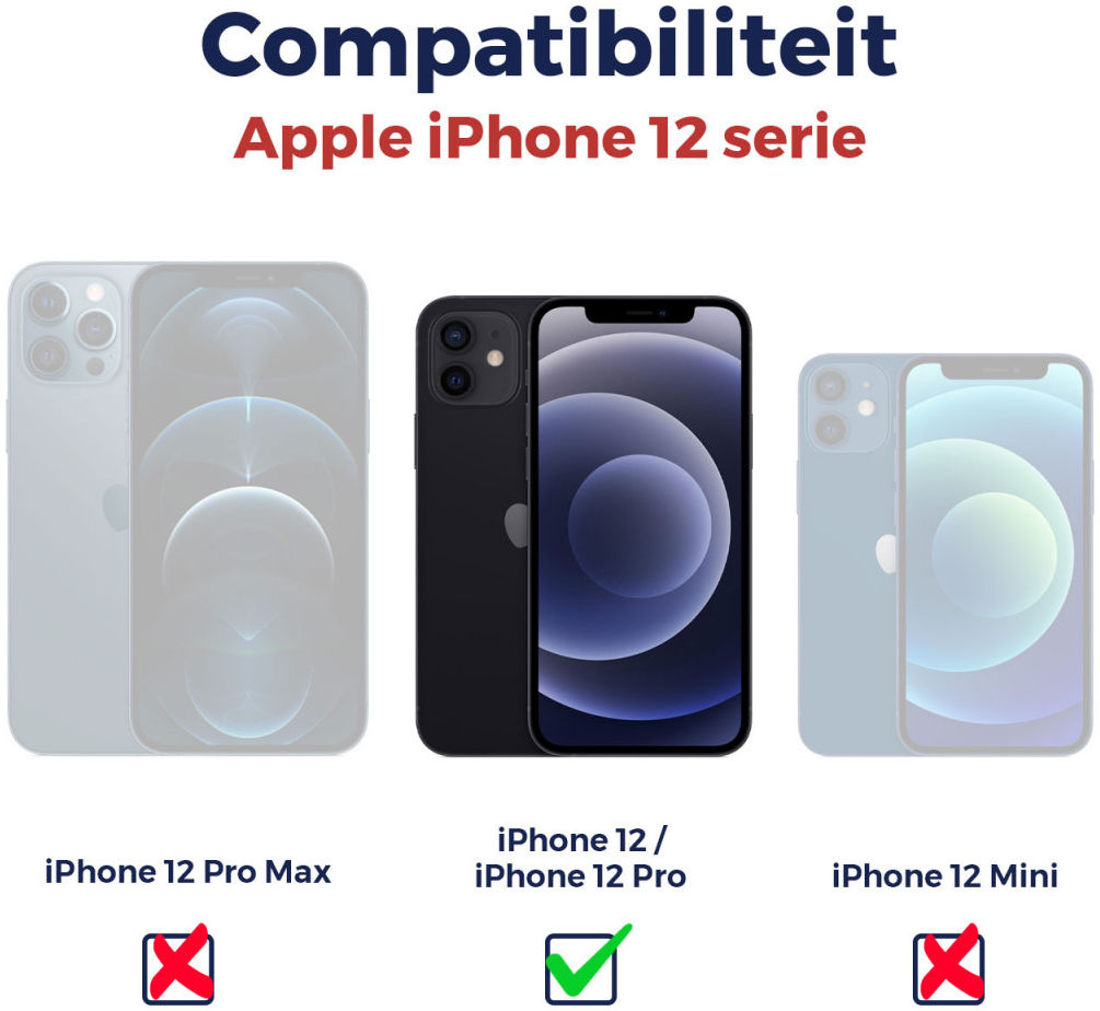 Rosso Element 2-in-1 Apple iPhone 12/12 Pro Hoesje Zwart afbeelding 9