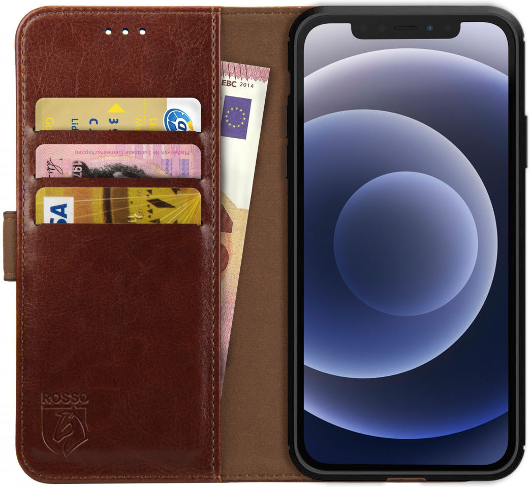 Rosso Element 2-in-1 Apple iPhone 12/12 Pro Hoesje Bruin afbeelding 7