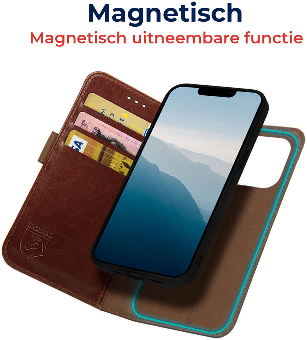 Rosso Element 2-in-1 Apple iPhone 12/12 Pro Hoesje Bruin afbeelding 2