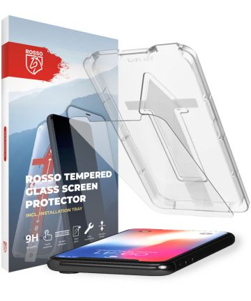 Rosso Apple iPhone X / XS Tempered Glass met Installatietray Screen Protectors