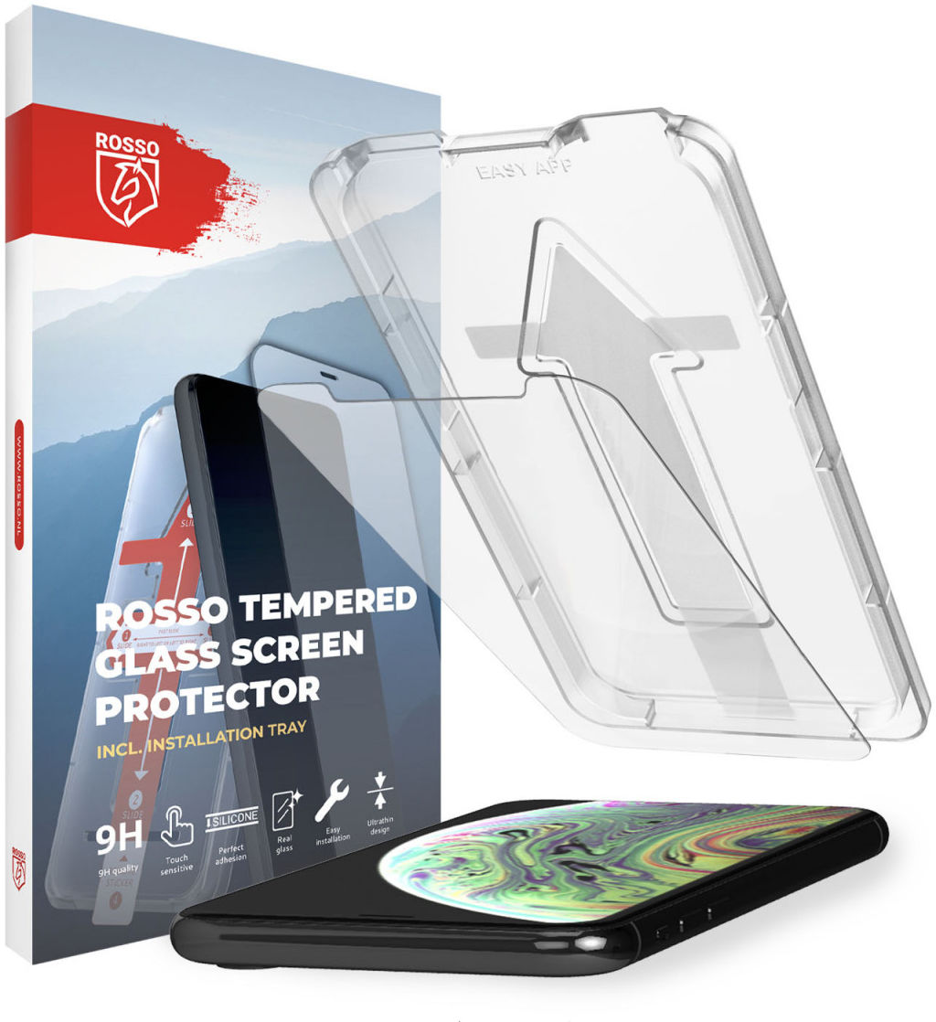Rosso iPhone XS Max Tempered Glass met Installatietray Case Friendly afbeelding 1