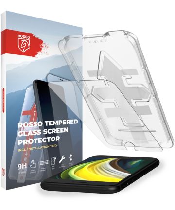 Rosso Apple iPhone SE 2020 Tempered Glass met Installatietray Screen Protectors