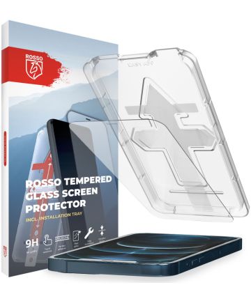 Rosso Apple iPhone 12 Pro Max Tempered Glass met Installatietray Screen Protectors