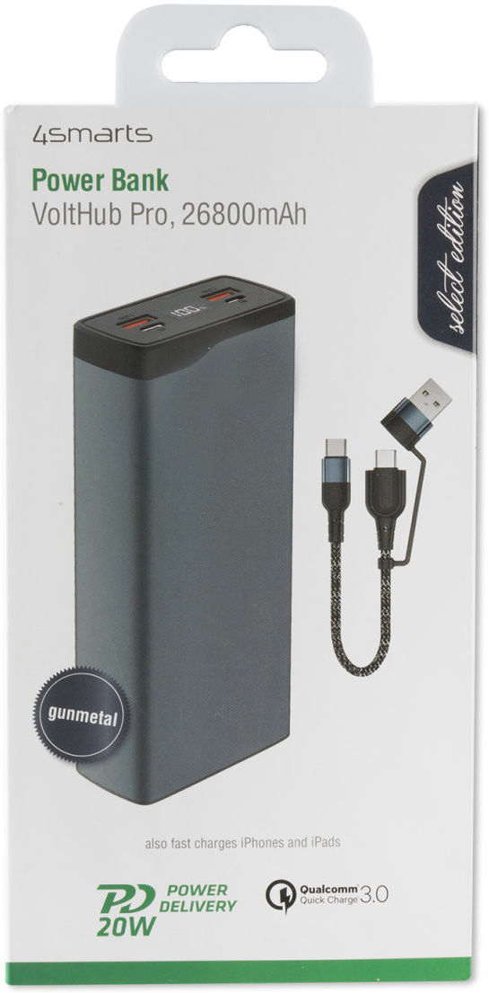 4smarts VoltHub Pro 26.800 mAh 22.5W Quick Charge PD Powerbank Grijs afbeelding 12