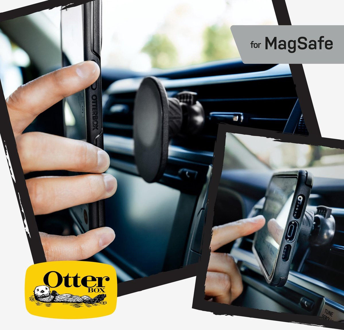 OtterBox Magnetische Telefoonhouder Auto voor Apple MagSafe Zwart afbeelding 4
