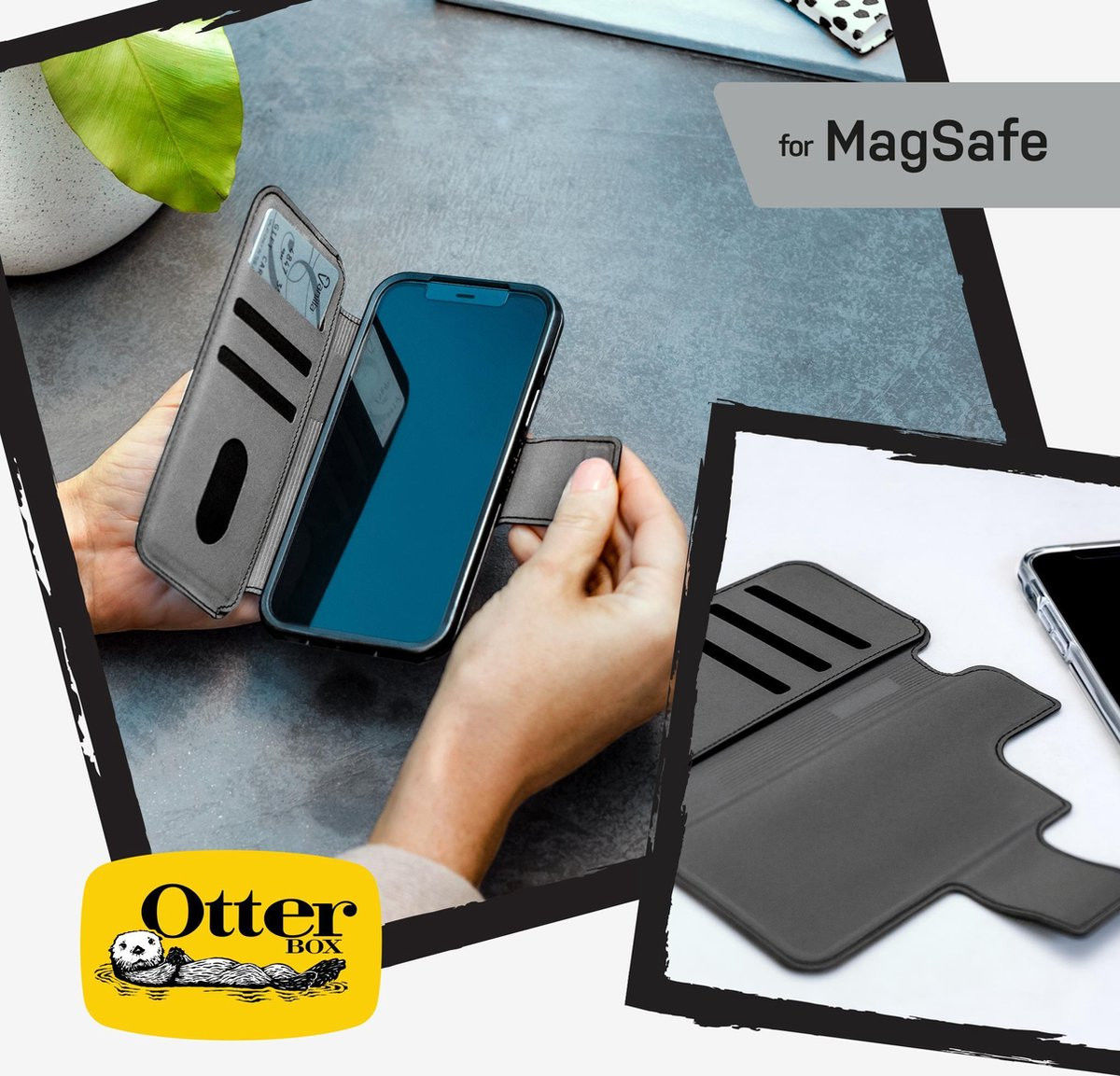 OtterBox MagSafe Folio Apple iPhone 12 Pro Max Hoesje Book Case Zwart afbeelding 4