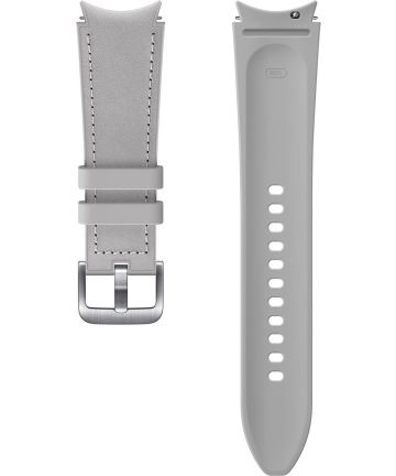 Origineel Samsung Universeel Watch 20MM Bandje Hybrid Leer Grijs (S/M) Bandjes