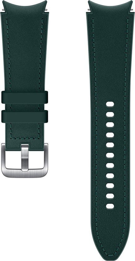 Origineel Samsung Universeel Watch 20MM Bandje Hybrid Leer Groen (S/M) afbeelding 1