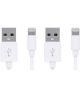 Kabelset 1 Meter Wit voor Apple Lightning devices - Duo pack