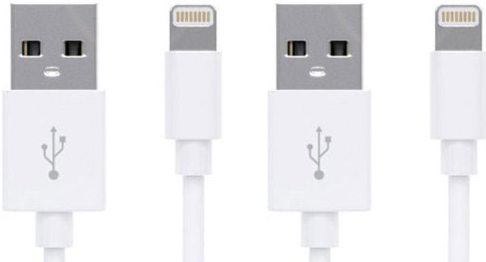 Kabelset 1 Meter Wit voor Apple Lightning devices - Duo pack afbeelding 1