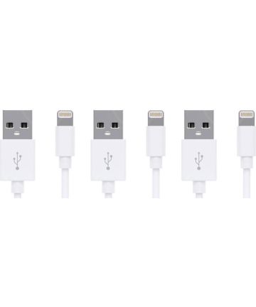 Kabelset 1 Meter Wit voor Apple Lightning devices - Triple pack Kabels