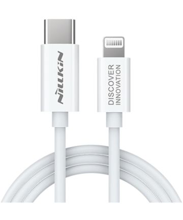 Nillkin 3A USB-C naar Apple Lightning Snellaad Kabel MFi 18W 1M Wit Kabels